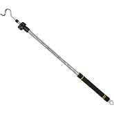 Greeily Clothes Hanger Reaching Hook Telescopic Adjustment clothes hook pole Light and can Extend from 37" to 65" with 4.7 "Hook and Sponge Handle.
