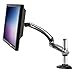 Ergotech Single Freedom Arm, Includes Single Aluminum Articulating Arm, 8.4-17.8 lbs. Weight Capacity, Suitable for Monitors up to 27 inches, VESA Compatible 75×75, 100×100, Silver