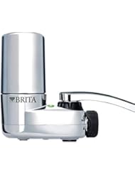 Brita Tap Water Filter System, Water Faucet Filtration System with Filter Change Reminder, Reduces Lead, BPA Free, Fits Standard Faucets Only - Chrome