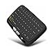 HEYNOW H18 Multifunctional 2.4GHz Wireless Mini Keyboard with Whole Panel Touchpad Mouse Combos,Rechargable Li-ion Battery Remote Control for PC, Xbox 360, Android TV Box, Computer, Laptop (Black)