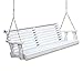Amish Casual Heavy Duty Wooden Roll Back 4 Foot Porch Swing in Semi-Solid White Stain, Authentic Amish Craftsmanship from Treated Pine with 700 Lb. Weight Capacity