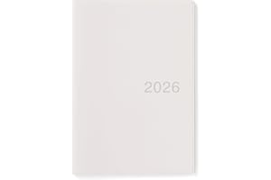 MUJI 84854316 2026 B6 Monthly Planner, Starts on December 2025, B6, White Gray