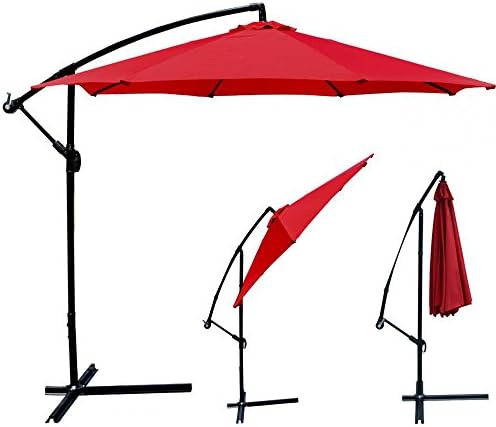 10 patio umbrella offset hanging umbrella outdoor market umbrella d10 Best Choice Products 10ft w/ Easy Tilt Adjustment you can easily walk underneath the opened umbrella 10 Feet Offset Hanging Umbrella