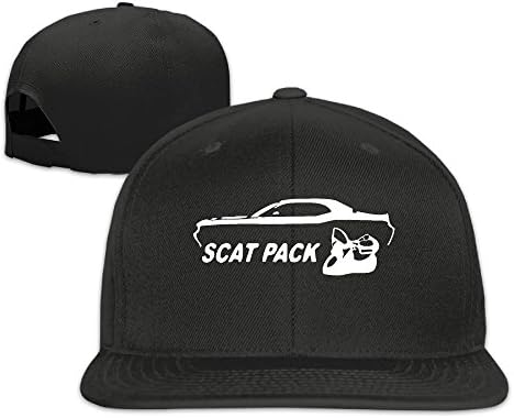 Dodge Challenger Scat Pack Whit Trucker Hats Flat Style Hat Hip Hop Unisex