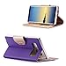 ProCase Galaxy Note 8 Wallet Case, Flip Kickstand Case with Card Slots Mirror Wristlet, Folding Stand Protective Cover for Galaxy Note8 2017 -Purple