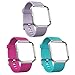 SKYLET Compatible with Fitbit Blaze Bands for Men Women, 3 Pack Soft Sport Silicone Replacement Sport Wristband with Stainless Steel Frame Compatible with Fitbit Blaze Bracelet
