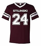 Adult Teen Wolf Beacon Hills Lacrosse Stilinski 24 Jersey (Medium, Maroon)