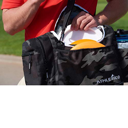 Athletico Disc Golf Bag - Tote Bag for Frisbee Golf - Holds 10-14 Discs, Water Bottle, and Accessories (Gray Camo)