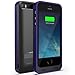Maxboost Atomic S Apple MFI Certified 2400mAh Battery Pack with Built-in Kickstand Battery Case for iPhone5/5s - Matte Black/Purple