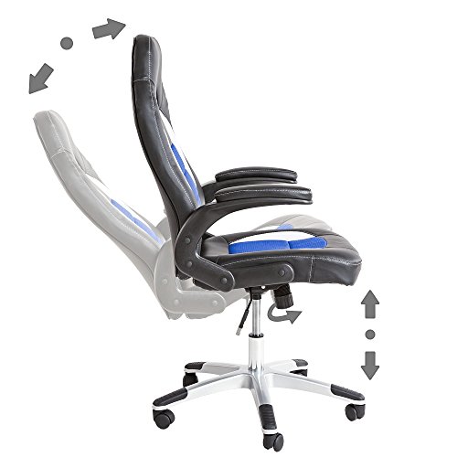 Silla de escritorio de oficina y color negro azul