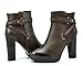 DREAM PAIRS BASEL/FREE Women's Fashion Sexy Fur Interior Chunky High Heel Platform Ankle Booties