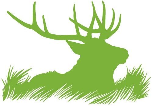 Elk Deer Head Silhouette Hunting Vinyl Wall Decal Sticker Art, Home Decor, Mural