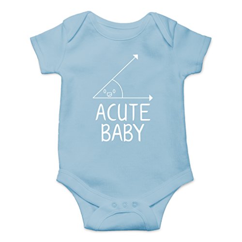 AW Fashions Acute Baby - Math Lovers Nerd Cute Novelty Funny Infant One-Piece Baby Bodysuit (6 Months, Light Blue)