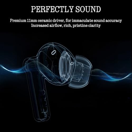 Ear Auriculares inalambricos Bluetooth con Integración de ChatGPT, Audio Hi-Res, Cancelación de Ruido Activa Inteligente, Ecualizador Avanzado y hasta 40,5 Horas de reproducción - Blanco