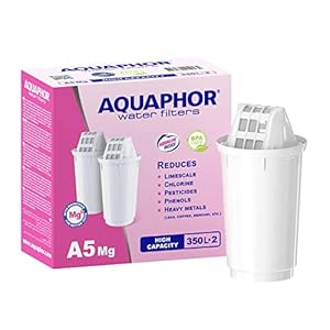 Aquaphor A5 Mg Pack 2 met magnesium waterfilterpatroon, wit, 350 l