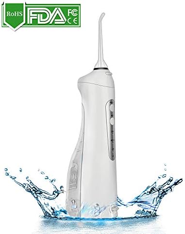 Dejiali 2019 New Generation of Water Flosser Professional Cordless Dental Oral Irrigator,Portable and USB Rechargeable,IPX7 Waterproof 3 Modes Water Flossing for Home and Travel, Braces & Bridges Care