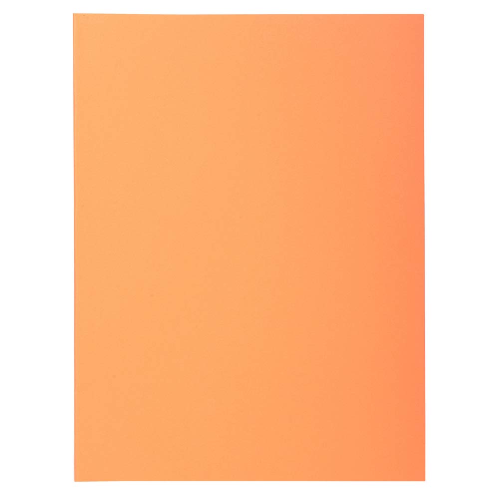 Exacompta - Ref 332007E - Super 210 2-Flap Folders - 240 x 320mm in Size, Suitable for Holding A4 Documents, 210gsm Card, 2 Internal Flaps - Orange (Pack of 50)