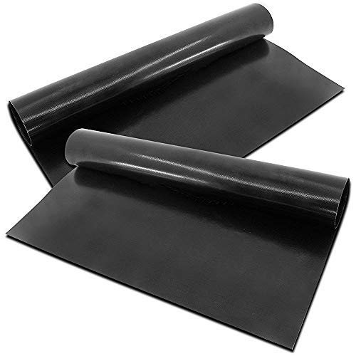 Keku Set Of 2 Highest Quality BBQ Barbecue Grill & Baking Non-stick Mats Reusable For Years, FDA Approved, Works On Any BBQ Grill Or As Oven Baking Pan Liners Can Be Cut To Fit Dishwasher Safe
