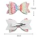 XIMA Glitter Hair Bows Clips Princess Hairgrips for Kids Hair Pin Hair Accessories (8pcs Glitter Bow Clip)