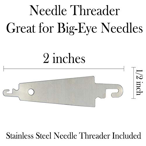 Large Eye Blunt Needles 20 Pcs - Big Eye Steel Yarn Knitting Needles with Threader and 3 Clear Tubes - Thumbnail 7