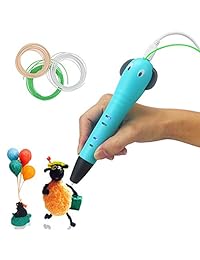 Samate   Bolígrafo de impresora 3D, solo diseño compatible con todos los 2 filamentos de recambio PLA ABS, bolígrafo 3D con 2 modos de velocidad, alimentación por USB, sin bloqueo, con filtro PLA de 9 pies.