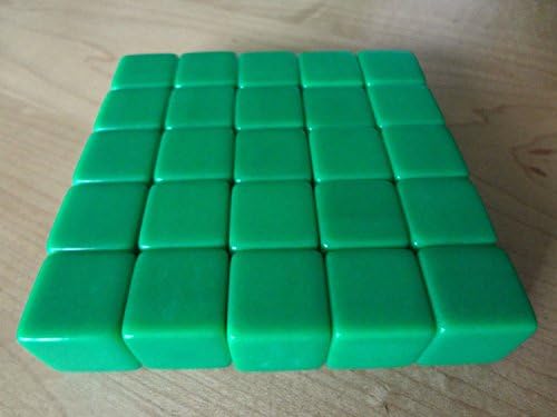 Conversancy 5 Color (Each Color 10pcs, Total 50pcs) Blank White Dice 12MM.