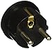 CKITZE BA-4 Grounded European German Schuko Power Plug Adapter Adaptor - American USA to German, France, Russia & more - Excellent Quality , Black or White