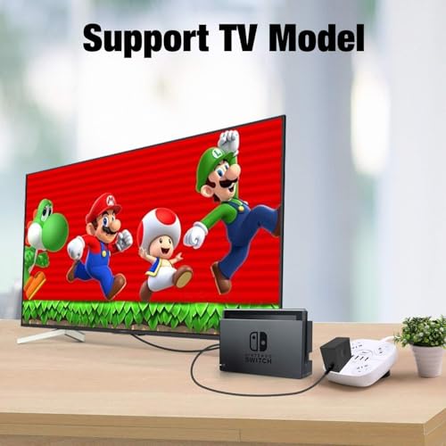 45W Charger for Switch 1/2/Switch OLED/Switch Lite, 2Hours 15V/3A Fast Charging AC Adapter 5FT Type-C Cable Power Supply for Switch 1/2/Lite/Dock and Pro Controller - Support TV Mode