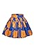 Dearlovers Women Retro African Print High Waist A Line Short Skirt Small Size Blue