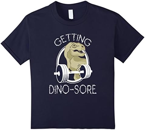 Kids Getting Dino Sore T-Shirt for Gym Addicts 12 Navy