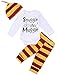 3Pcs/Set Infant Baby Boys Girls Snuggle Rompers+Striped Pants+Hat Take Home Outfits White