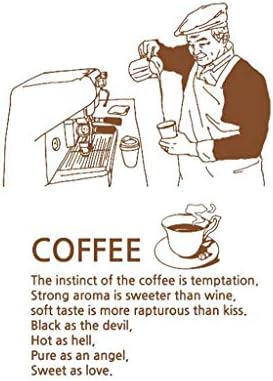 JUEJIDP Coffee shop decorative wall stickers ▏ Western food shop drinks shop waterproof stickers restaurant wall stickers Wall stickers (color : Light coffee)