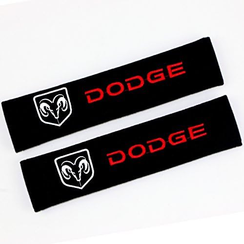 QZS Car Seat Belt Cover - 1 Pair/Set Car Seat Belt Shoulder Pads Strap Cover Cushions Soft Driving for Dodge Cars
