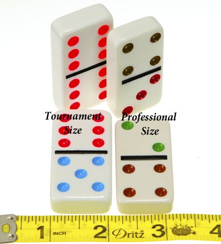 Dominoes Tournament Size, Double 6 Set _ with Color Dots - Thumbnail 2