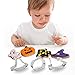 Yosager Halloween Cookie Cutter Stainless Steel Mold Baking Tools 6 Piece Set Including Stainless Steel Bat, Spider, Pumpkin, Ghost, Cat and Witch Hat