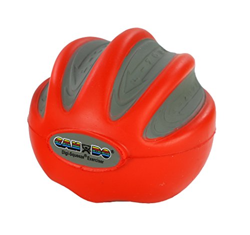CanDo Digi-Squeeze Hand Exerciser, Medium, Red: Light