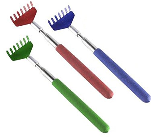 3 Pack Compact Extendable Telescopic Back Scratcher Body Massager relieves stress, stiffness and muscle soreness. Increase blood circulation, Lightweight and simple to use.