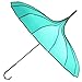 Kung Fu Smith Retro Women Pagoda Parasol Umbrella for Weddings & Bride, Anti Sun UV Stick Rain Umbrella - Turquoise