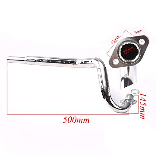 TDPRO 28mm Muffler Exhaust Pipe for CRF50F Apollo 70cc 110cc 125cc SDG SSR Dirt Pit Bike