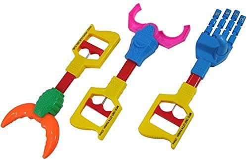 Assorted Plastic Robot Claw Grabber Toys - Set of 3