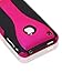 WM Hot Pink-Black 3-Piece Hard Case Cover for Apple iPhone 3G 3GS + Free Screen Protector