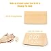 Warmhoming Wooden Digital Alarm Clock with 7 Levels Adjustable Brightness, Voice Command Electric LED Bedside Travel Triangle Alarm Clock, Display Time Date Week Temperature for Bedroom Office Home