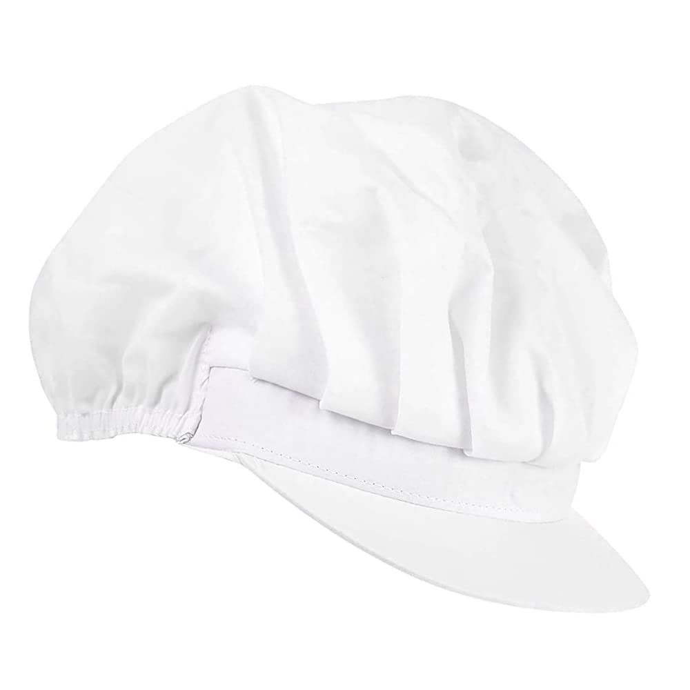 Wangzzniu Cooking Hat Adjustable Cooking Cap White Chef Hat Workshop Protective Working Elastic Hats Suitable for Kitchen Restaurant Cooking