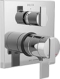 Delta Faucet Ara 17 Series Dual-Function Shower Handle Valve Trim Kit with 3-Setting Integrated Diverter, Chrome T27867 (Valve Not Included)