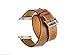 Balerion-Double Tour Watch Band,Genuine Leather Watch Band for APP Watch Series 1 Series 2 Series 3 Series 4-38mm/40mm Double Tour Brown