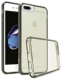iPhone 7 Plus Case, Bastex Slim Fit Flexible Clear Transparent Rubber Back Cover Fused Smoke Side Bumper Snap Case for Apple iPhone 7 Plus / 7 Pro