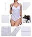 LastFor1 Women's Bodysuit Plus Size Underwire Comfort Soft Adjustable Everyday Body Briefer Tank Camisole White M