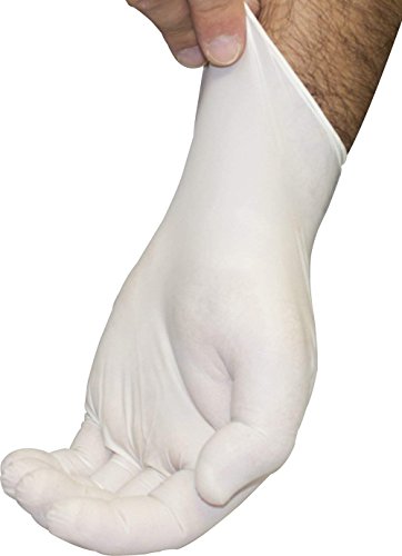 Safety Zone GRPR-LG-1-T Powder Free Disposable Natural Latex Rubber Gloves, Large (Box of 100)