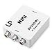LP mini RCACVS 3 RCA Composite Video AV to HDMI Converter for TV/PC/PS3/Blue-Ray DVD white
