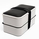 Bento Box ,BOQUN 2 Lier Lunch Box, 1200ML Food Storage Container, Stackable Meal Prep with Cutlery and A Insulated Bag, Leakproof, Dishwasher Safe, Microwave Safe